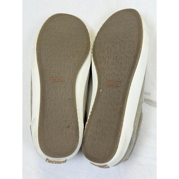 Taos Star Shoes Women's Sz 7.5 Canvas Low Top Lace Up Comfort Sneakers Khaki Tan - Picture 10 of 11